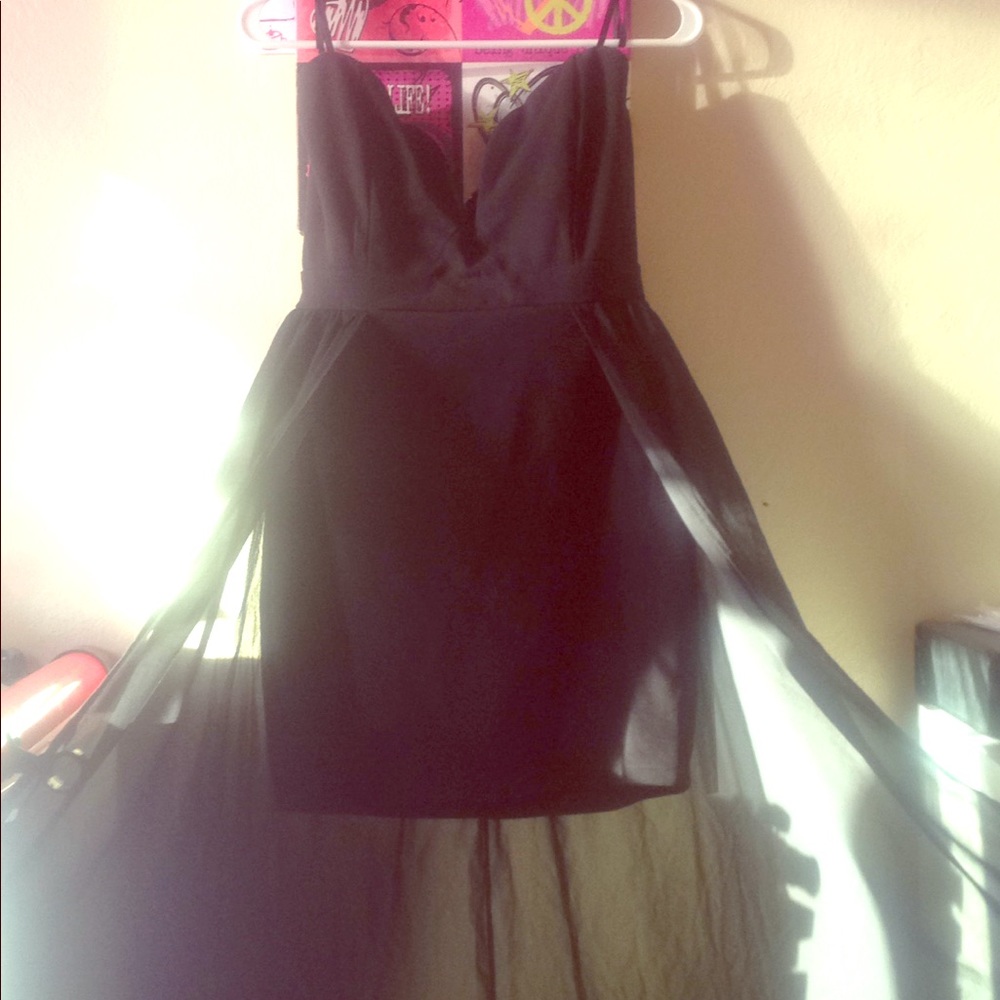 Short Black Dress with Cape